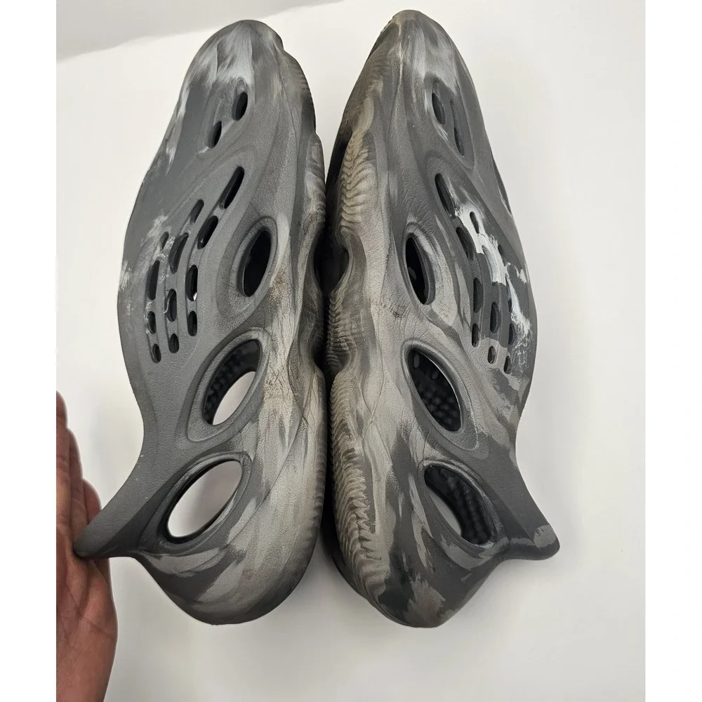 adidas Yeezy Foam Runner Slip-On Sandals Gray Black Blue Marble Breathable Men